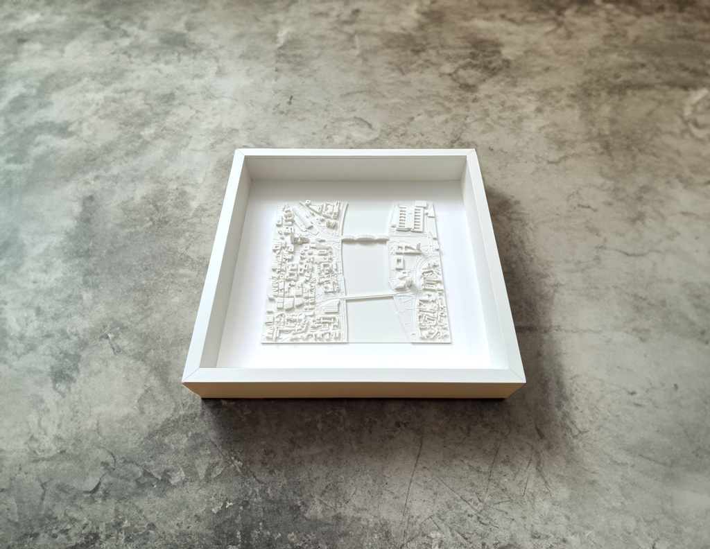 3D Stadtkarte von Köln - Miniatur Wandkunst