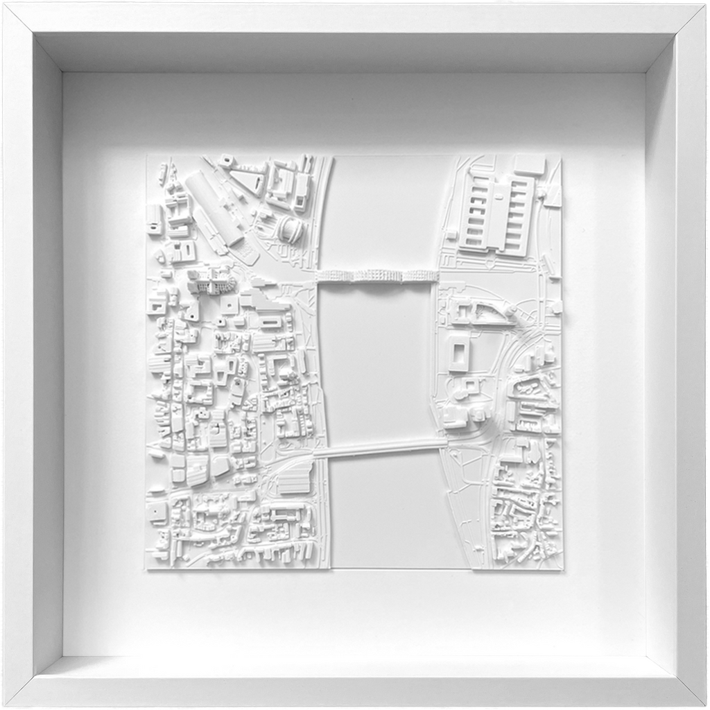 3D Stadtkarte von Köln - Miniatur Wandkunst