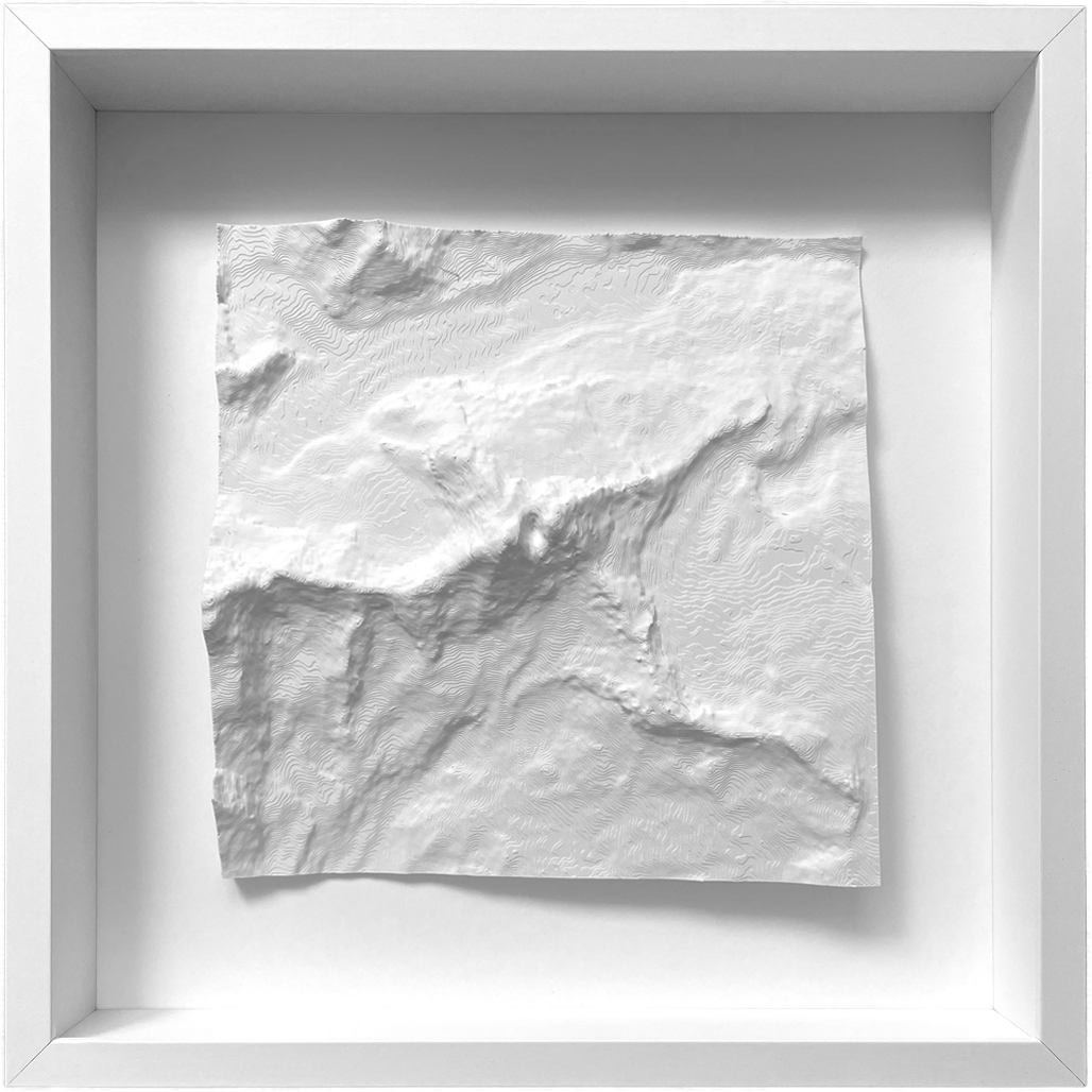 3D Topografische Karte von Matterhorn - Miniatur Landschaft Wandkunst