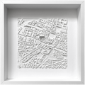 3D Stadtkarte von München - Miniatur Wandkunst