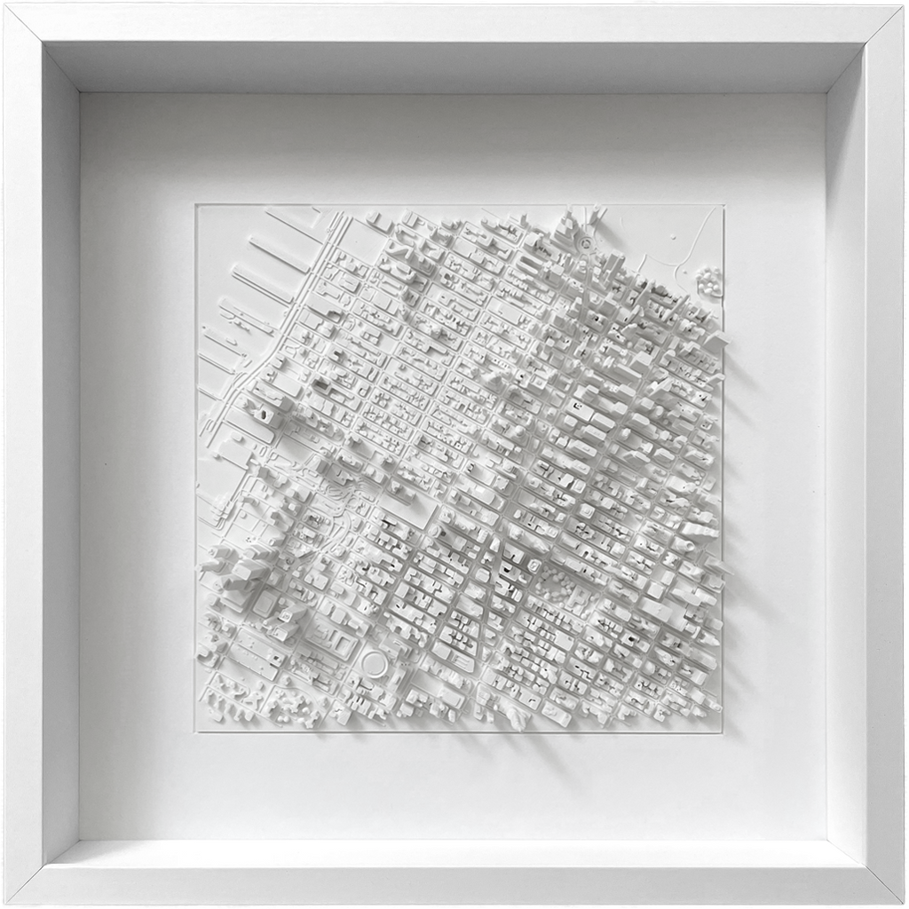 3D Stadtkarte von New York - Miniatur Wandkunst