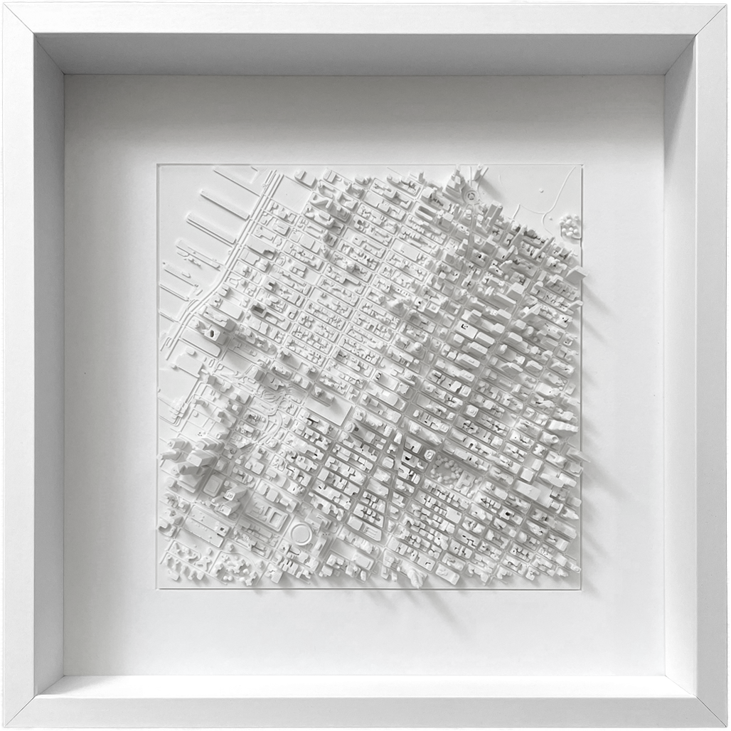 3D Stadtkarte von New York - Miniatur Wandkunst