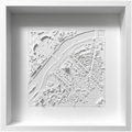 3D Stadtkarte von Paris - Miniatur Wandkunst