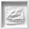 3D Topografische Karte von Zugspitze - Miniatur Landschaft Wandkunst