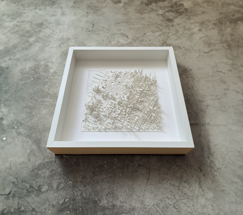 3D Stadtkarte von New York - Miniatur Wandkunst